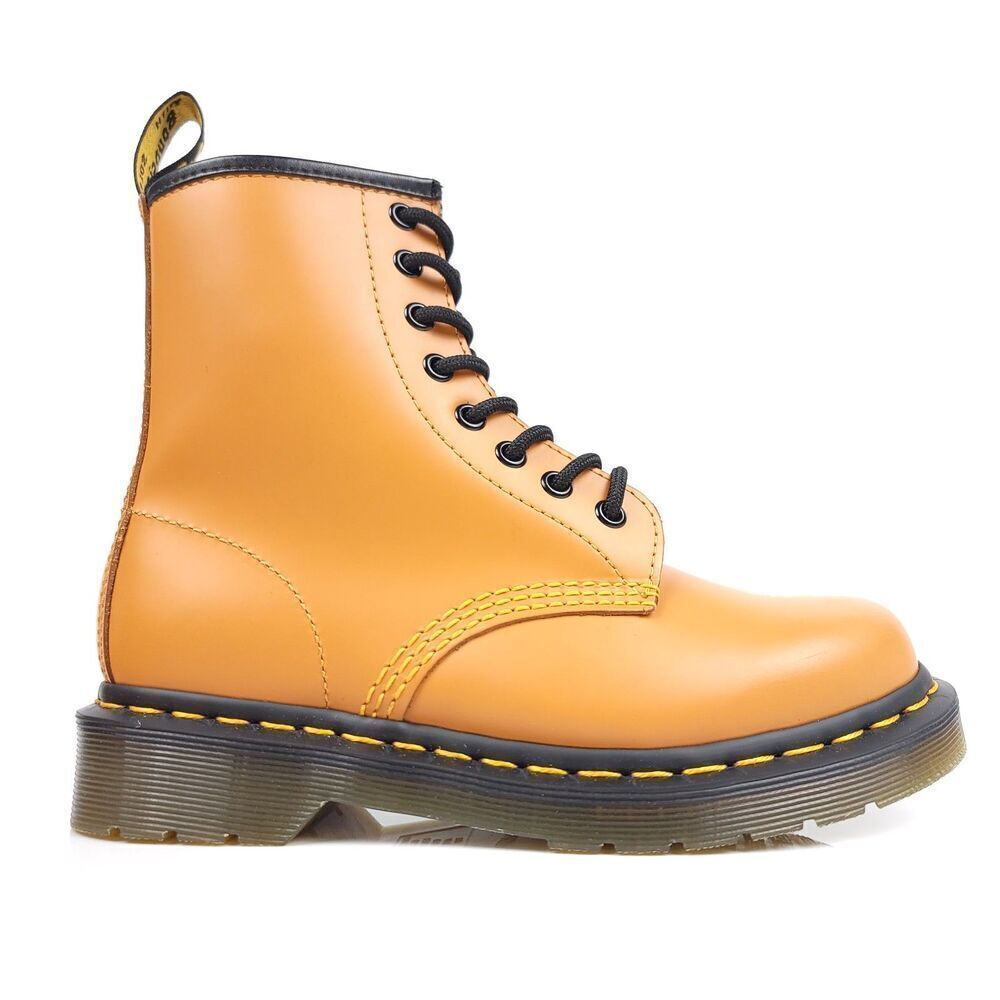 RARE Dr. Martens 1460 Fall Pumpkin Orange Combat Lace Up Boots Halloween Grunge - Picture 2 of 10